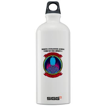 MUAVS1 - M01 - 03 - Marine Unmanned Aerial Vehicle Sqdrn 1 with text - Sigg Water Bottle 1.0L
